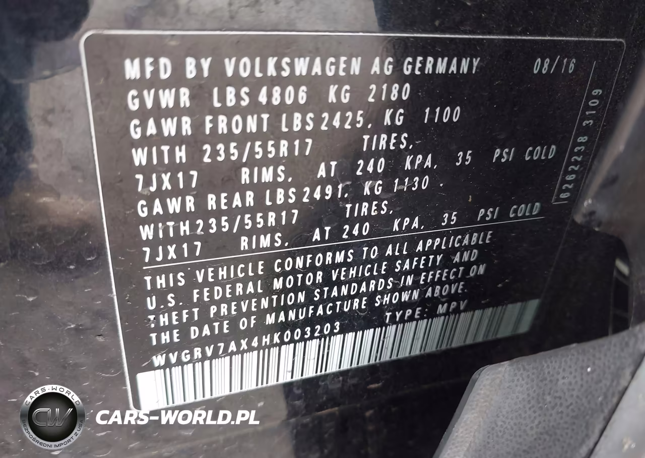 2017 Volkswagen Tiguan 2.0T Wolfsburg Edition VIN:WVGRV7AX4HK003203 - 9
