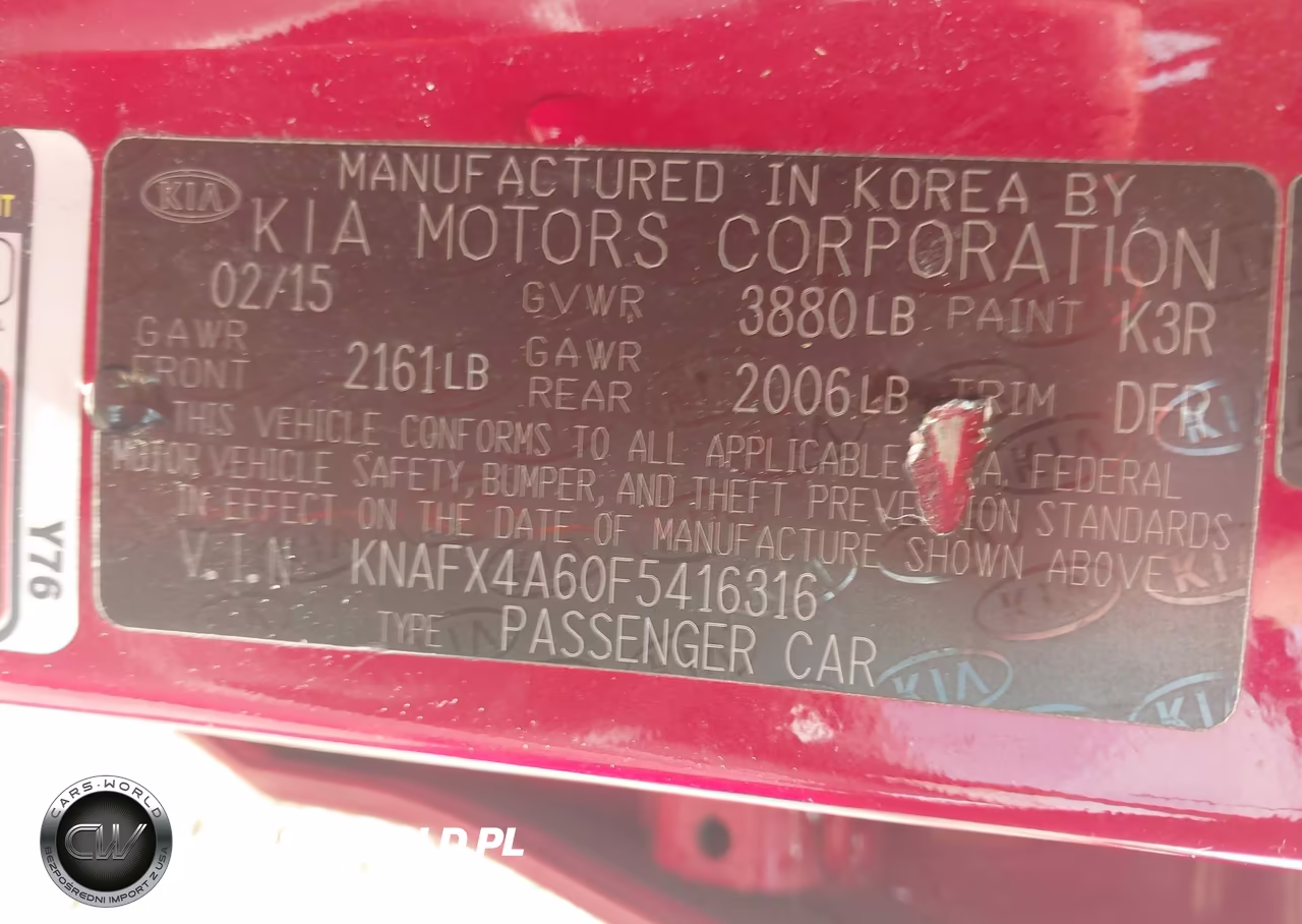 2015 Kia Forte Lx VIN:KNAFX4A60F5416316 - 9