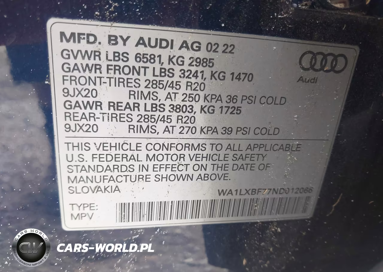 2022 Audi Q7 Premium Plus 55 Tfsi Quattro Tiptronic VIN:WA1LXBF77ND012066 - 9