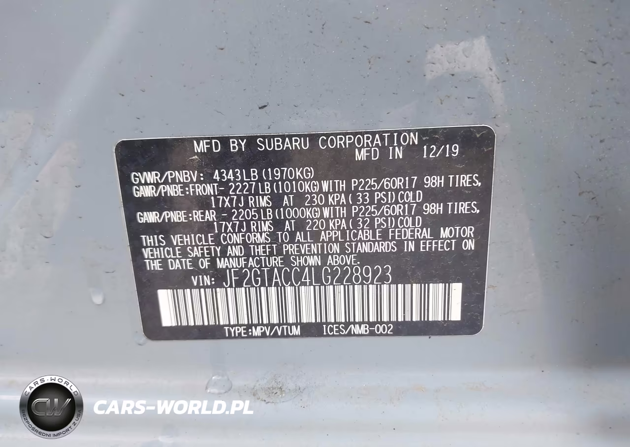 2020 Subaru Crosstrek Premium VIN:JF2GTACC4LG228923 - 9