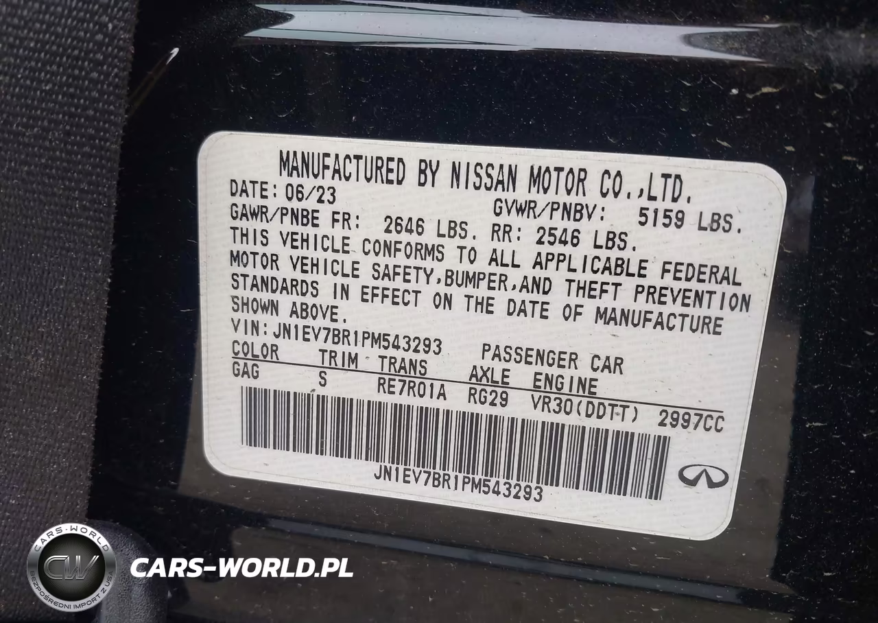 2023 Infiniti Q50 Luxe Awd VIN:JN1EV7BR1PM543293 - 9