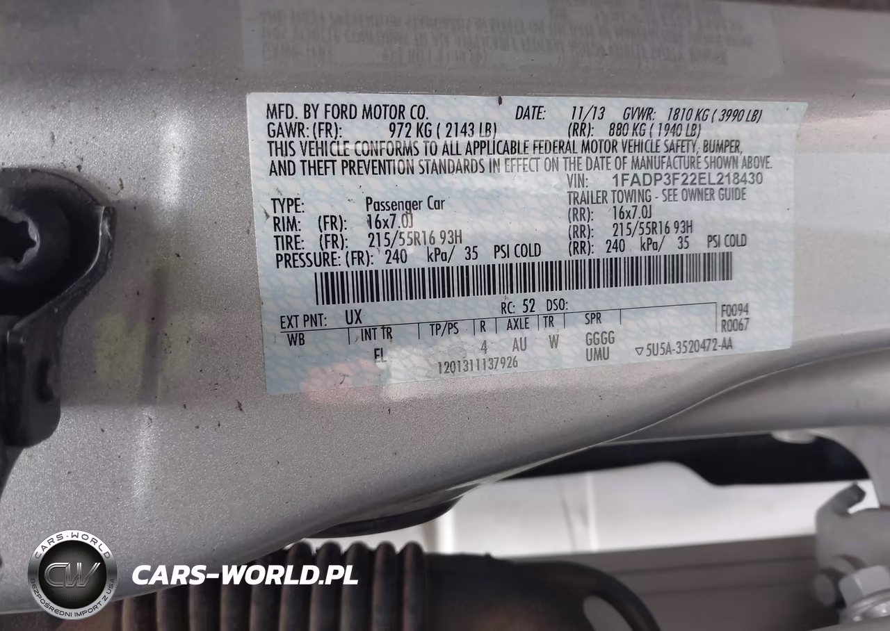 2014 Ford Focus Se VIN:1FADP3F22EL218430 - 9