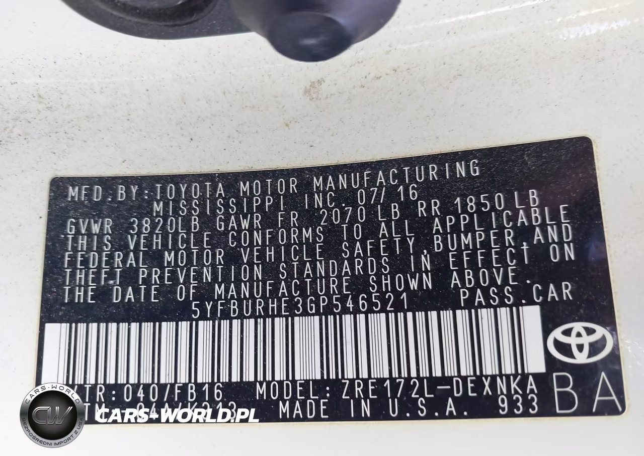2016 Toyota Corolla Le VIN:5YFBURHE3GP546521 - 9