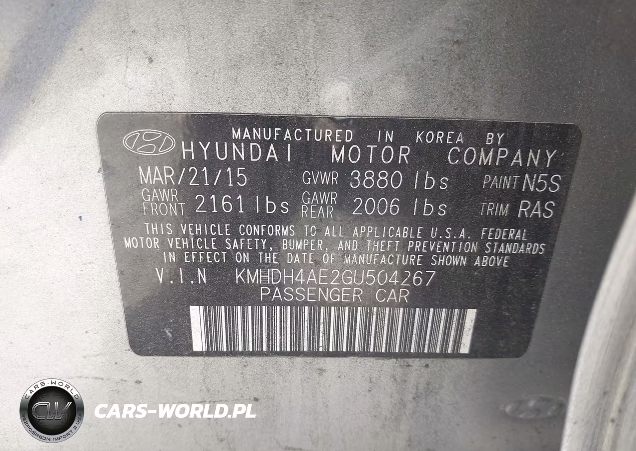 2016 Hyundai Elantra Se VIN:KMHDH4AE2GU504267 - 9