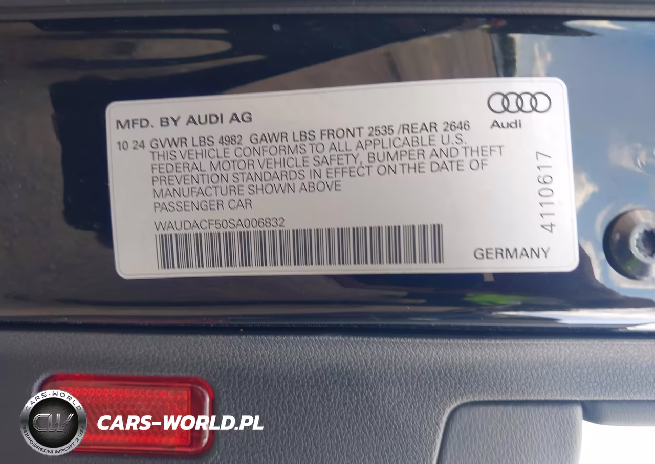 2025 Audi A5 Sportback Premium 45 Tfsi S Line Quattro S Tronic VIN:WAUDACF50SA006832 - 9