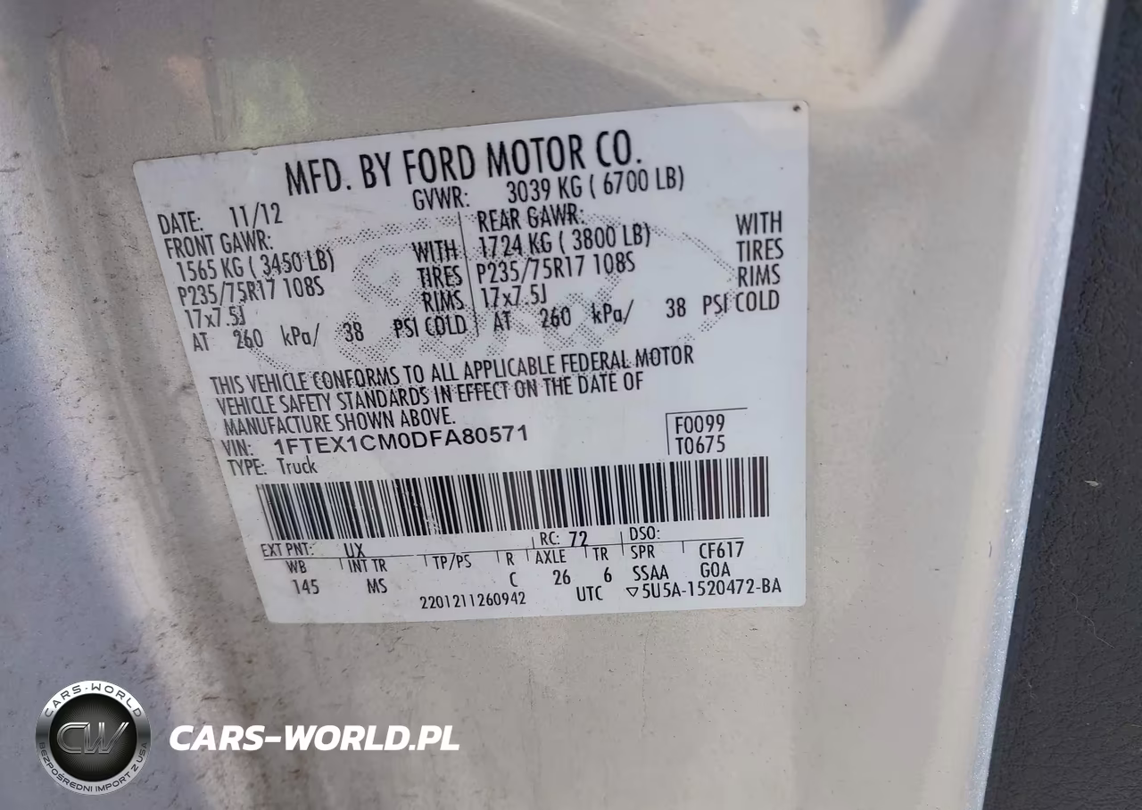 2013 Ford F-150 Xlt VIN:1FTEX1CM0DFA80571 - 9
