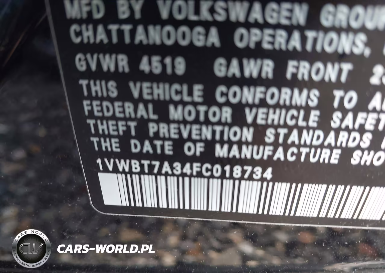 2015 Volkswagen Passat 1.8T Se VIN:1VWBT7A34FC018734 - 9