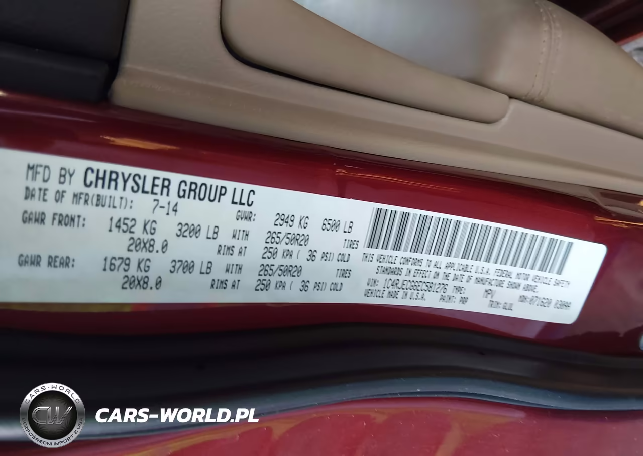 2014 Jeep Grand Cherokee Overland VIN:1C4RJECG6EC581276 - 9