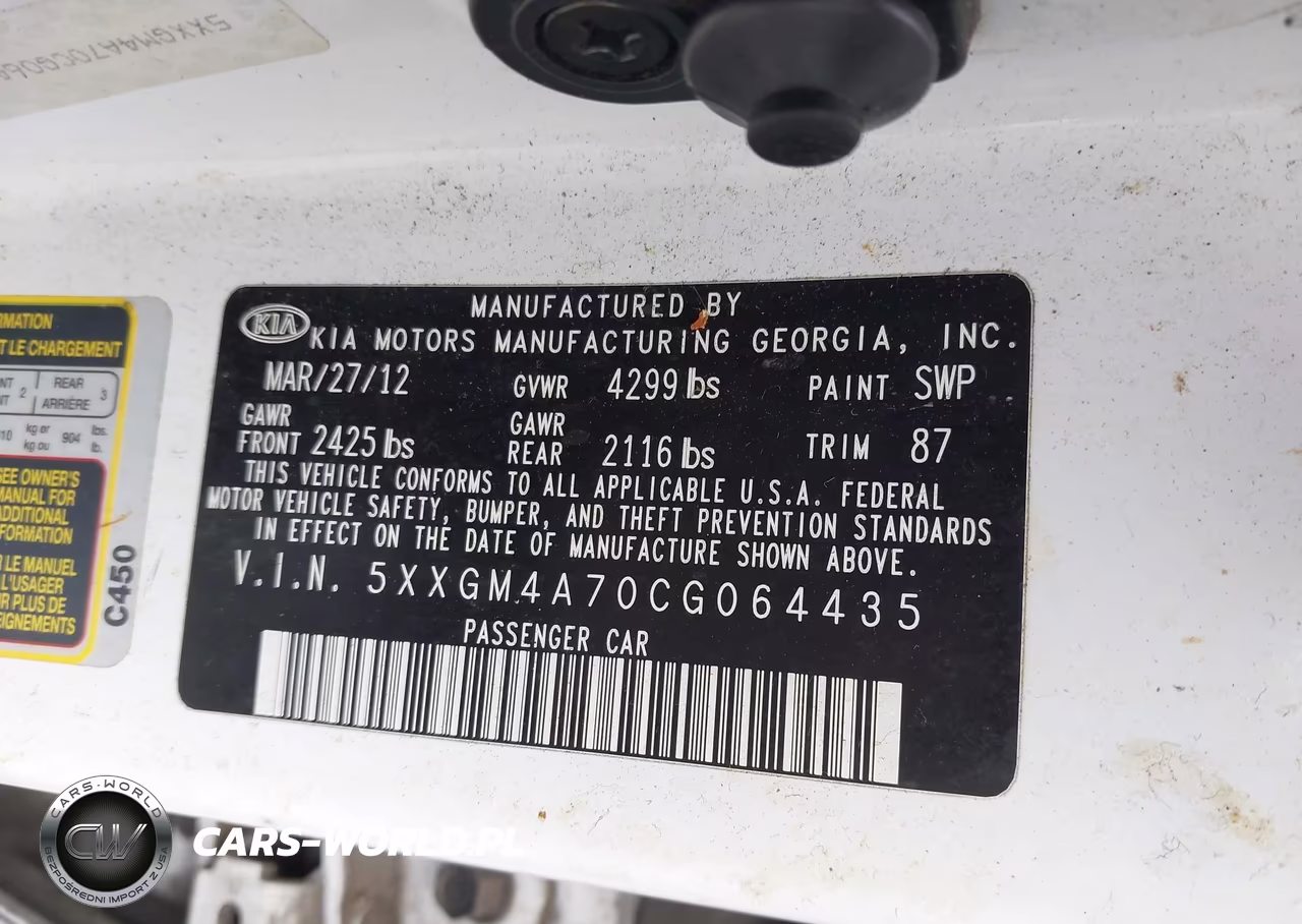 2012 Kia Optima Lx VIN:5XXGM4A70CG064435 - 9