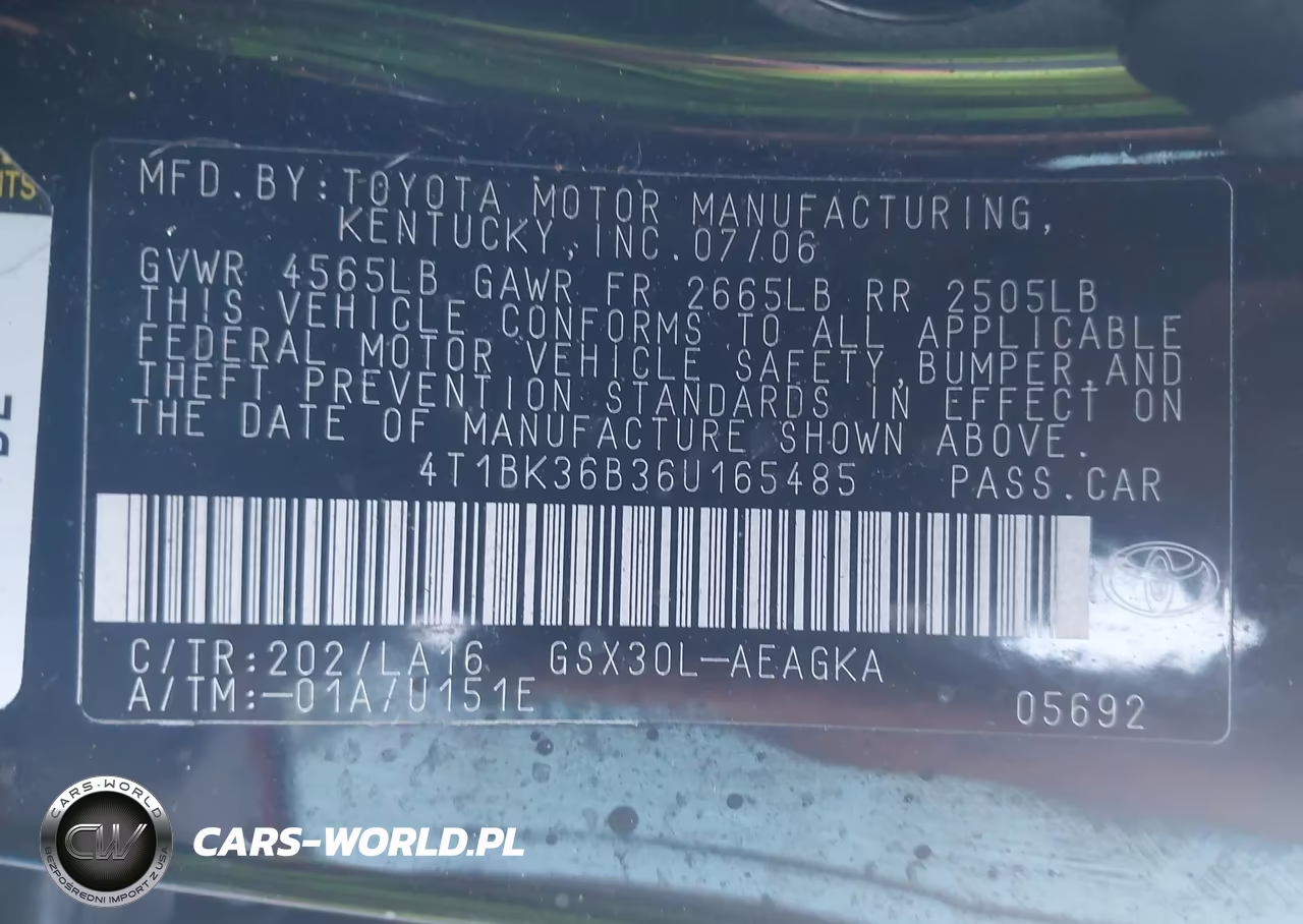 2006 Toyota Avalon Xls VIN:4T1BK36B36U165485 - 9