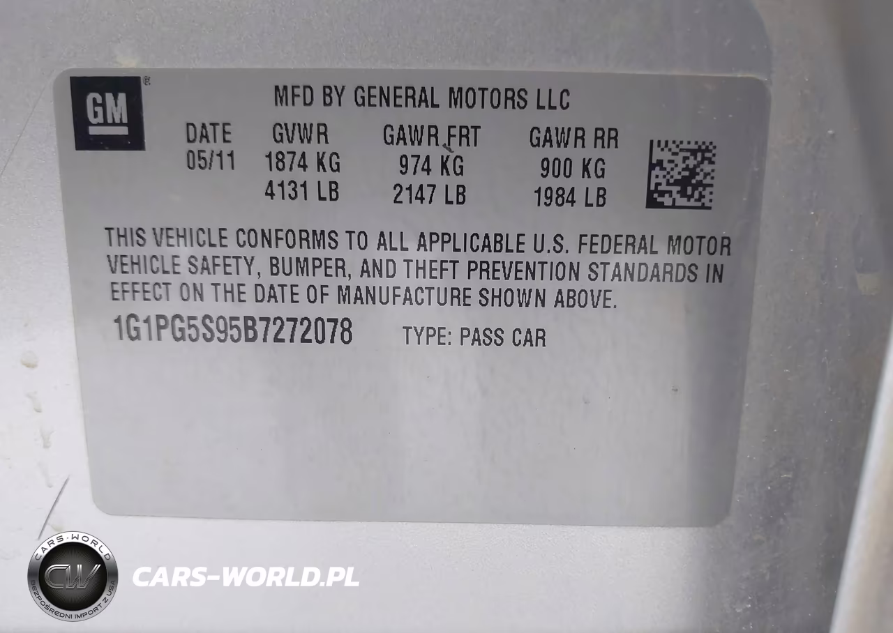 2011 Chevrolet Cruze 2Lt VIN:1G1PG5S95B7272078 - 9