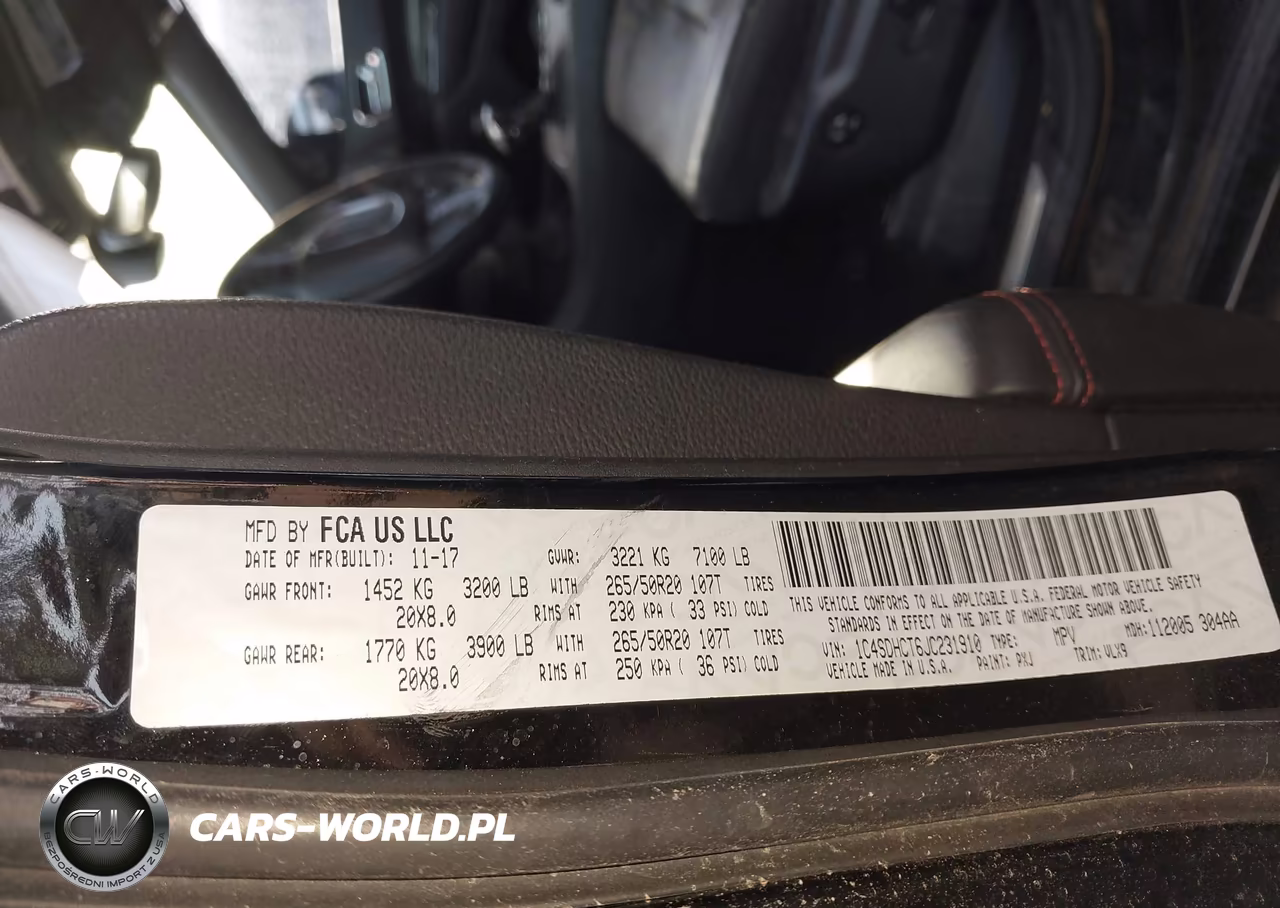 2018 Dodge Durango R-T Rwd VIN:1C4SDHCT6JC231910 - 9