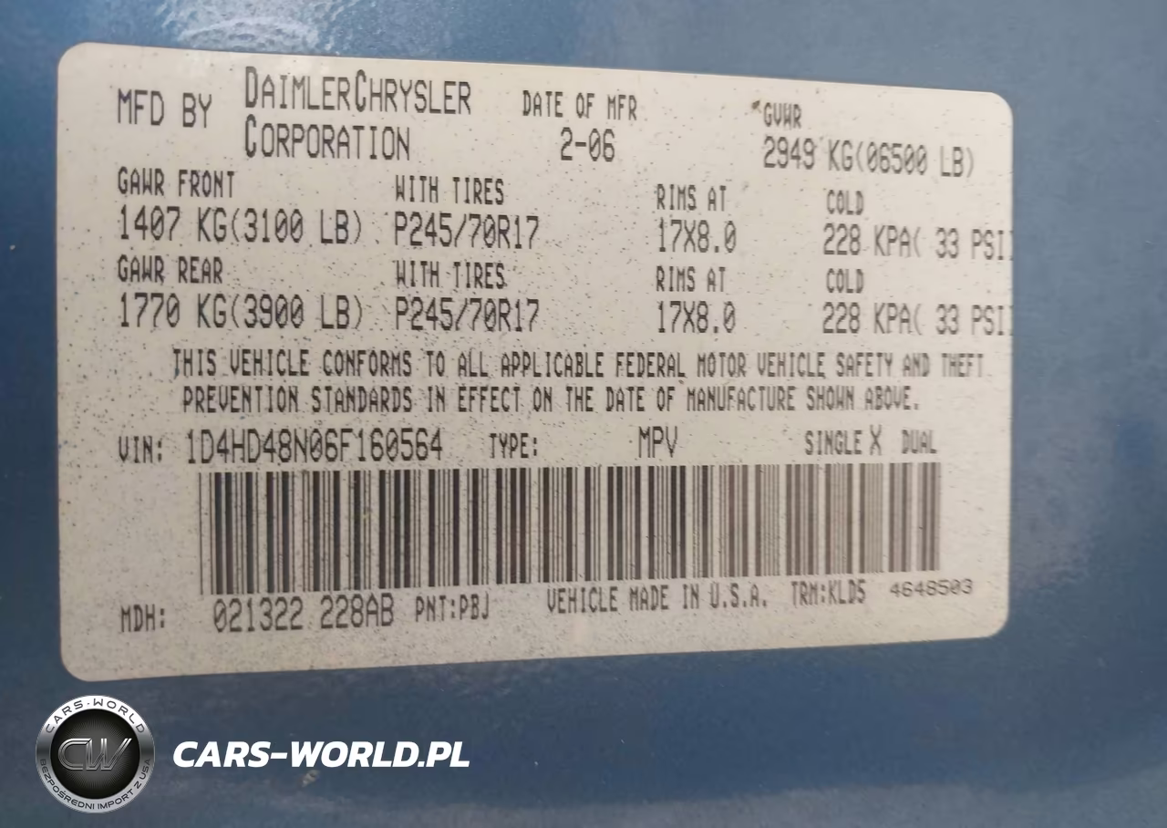 2006 Dodge Durango Slt VIN:1D4HD48N06F160564 - 9