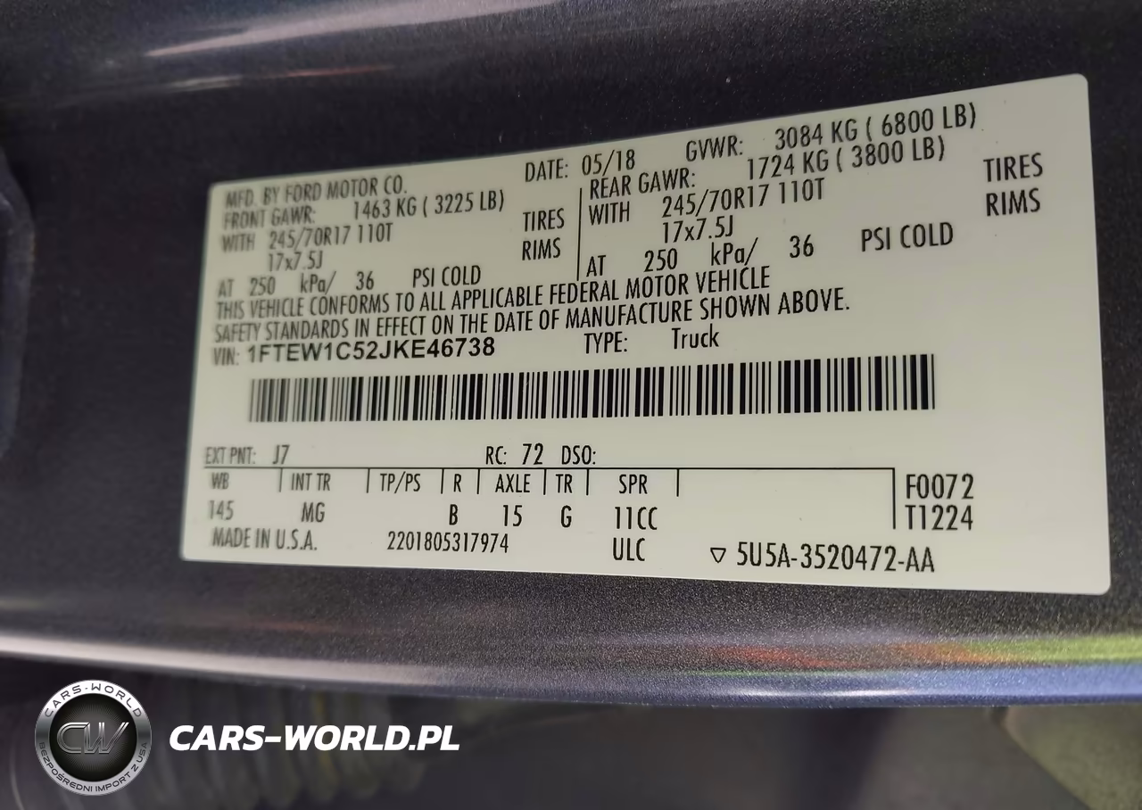 2018 Ford F-150 Xlt VIN:1FTEW1C52JKE46738 - 9