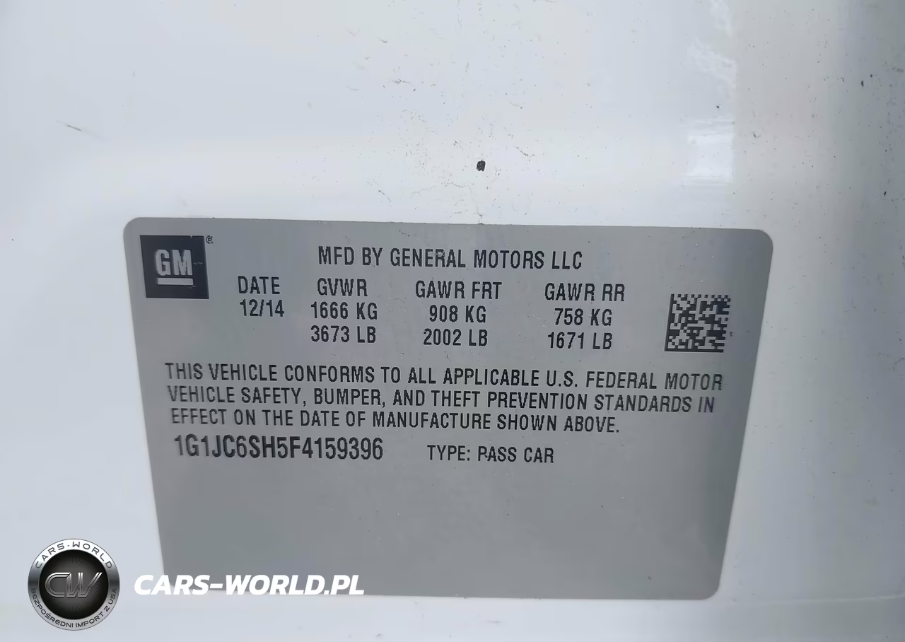 2015 Chevrolet Sonic Lt Auto VIN:1G1JC6SH5F4159396 - 9