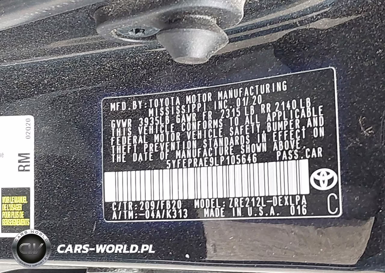 2020 Toyota Corolla Le VIN:5YFEPRAE9LP105646 - 9