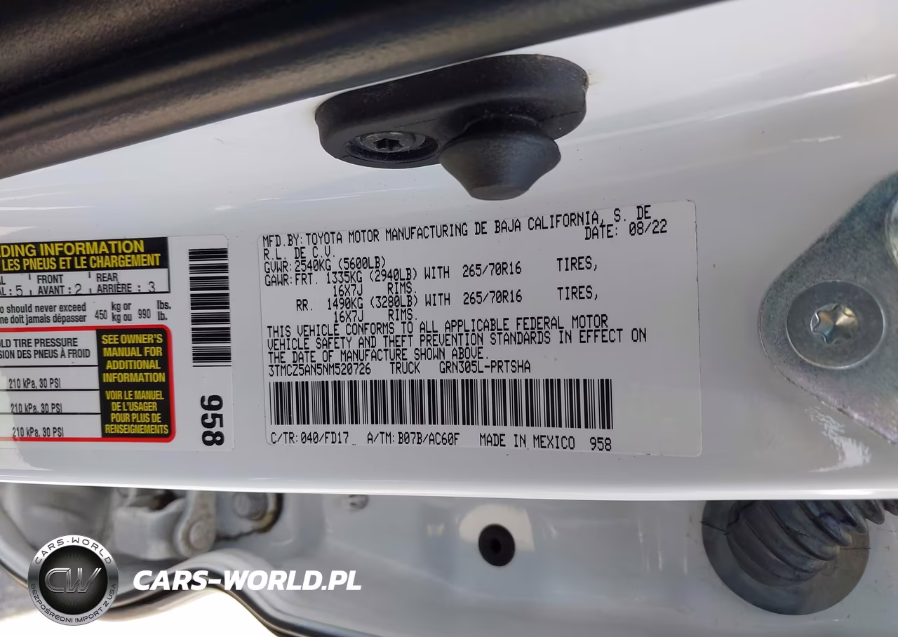 2022 Toyota Tacoma Trd Off Road VIN:3TMCZ5AN5NM520726 - 9