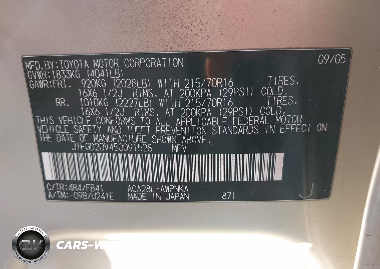 2005 Toyota Rav4 VIN:JTEGD20V450091528 - 9