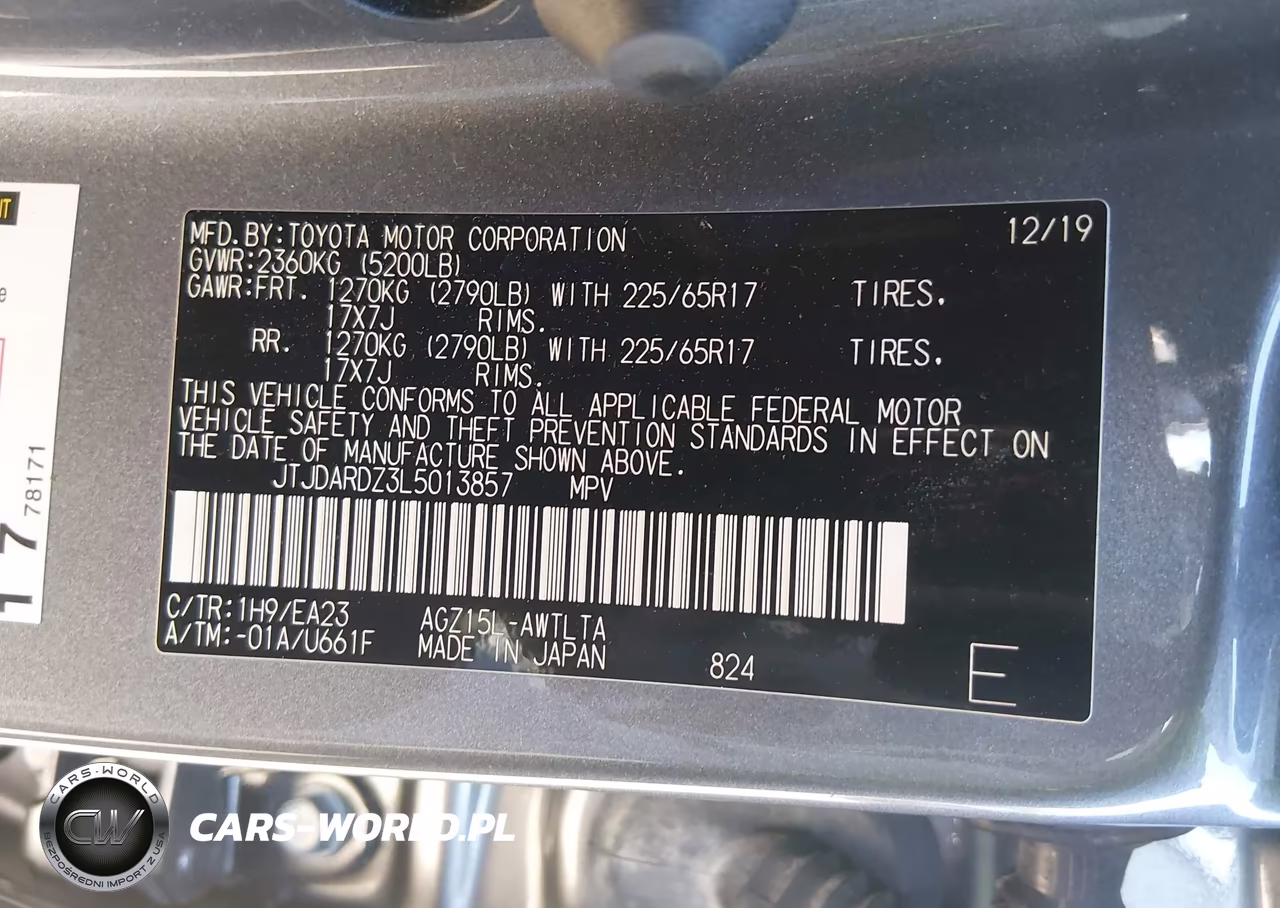 2020 Lexus Nx 300 VIN:JTJDARDZ3L5013857 - 9