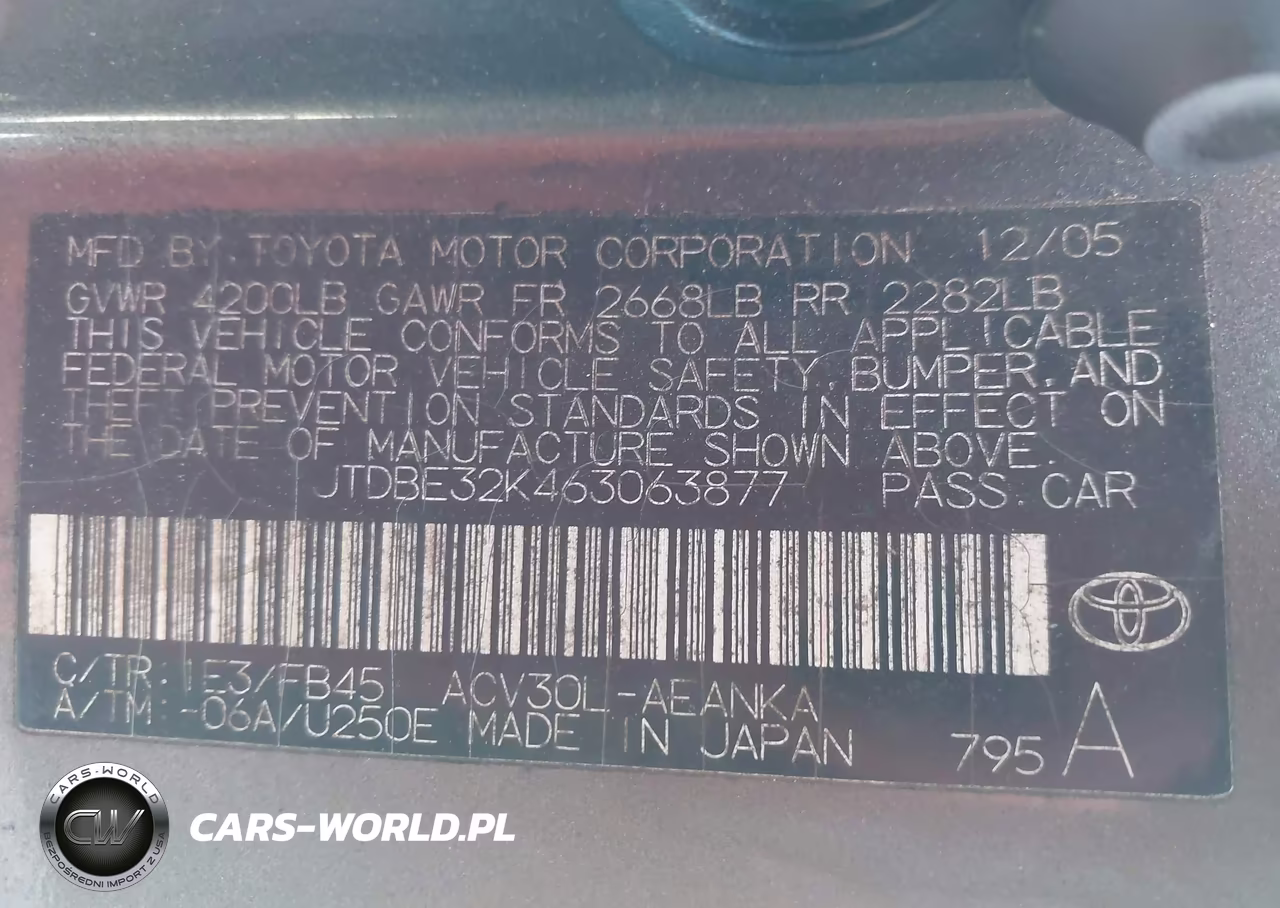 2006 Toyota Camry Le VIN:JTDBE32K463063877 - 9