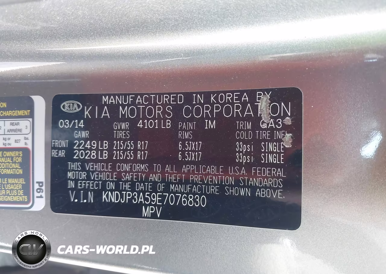 2014 Kia Soul + VIN:KNDJP3A59E7076830 - 9