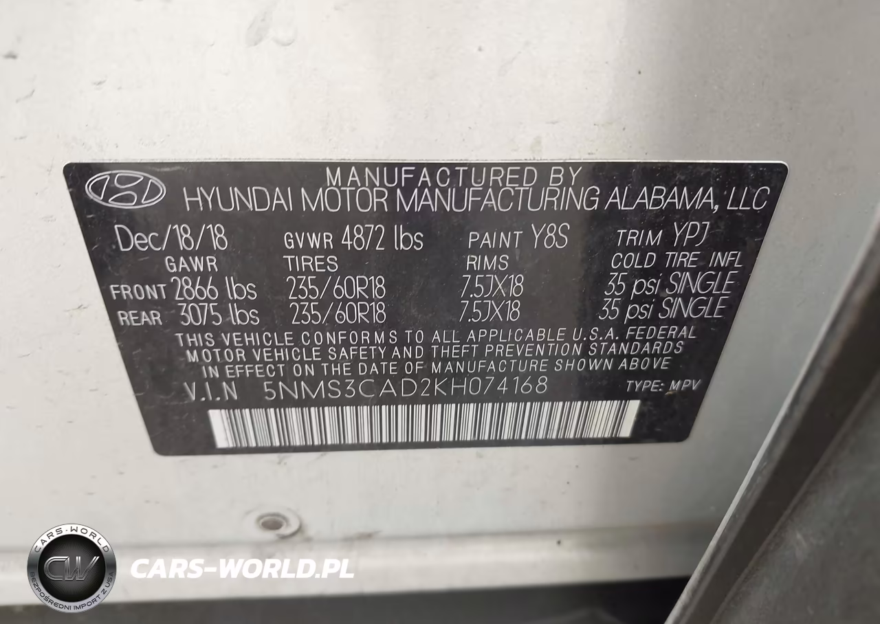 2019 Hyundai Santa Fe Sel Plus VIN:5NMS3CAD2KH074168 - 9