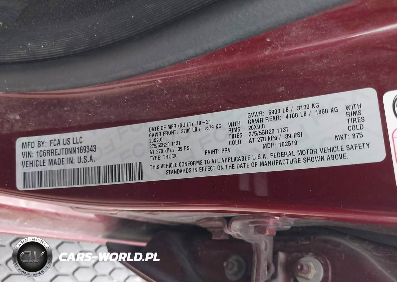 2022 Ram 1500 Laramie 4X2 5'7 Box VIN:1C6RREJT0NN169343 - 9