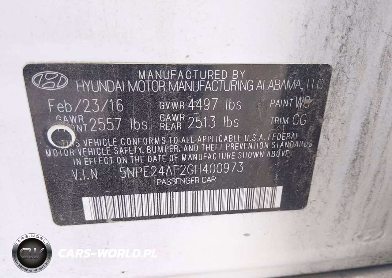 2016 Hyundai Sonata Se VIN:5NPE24AF2GH400973 - 9