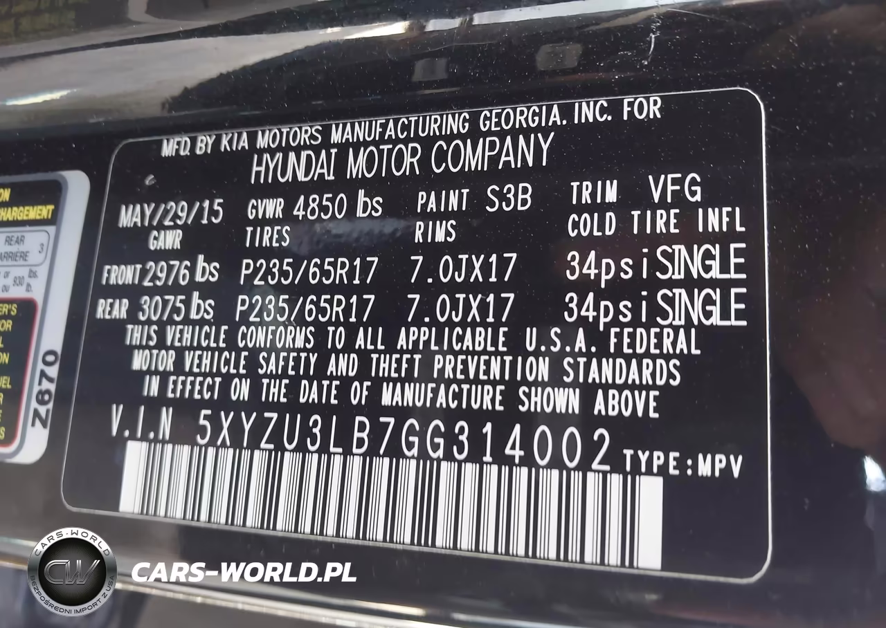 2016 Hyundai Santa Fe Sport 2.4L VIN:5XYZU3LB7GG314002 - 9
