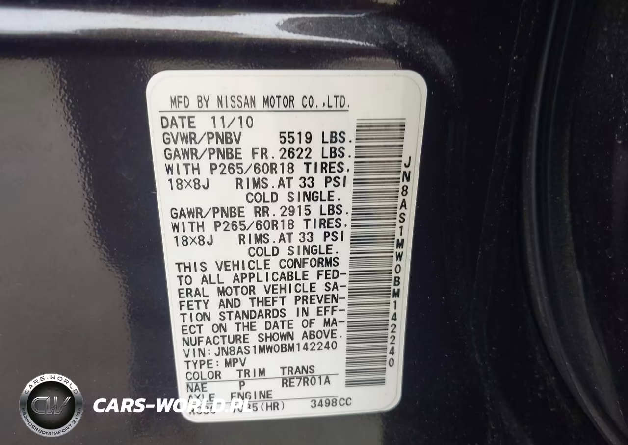 2011 Infiniti Fx35 VIN:JN8AS1MW0BM142240 - 9