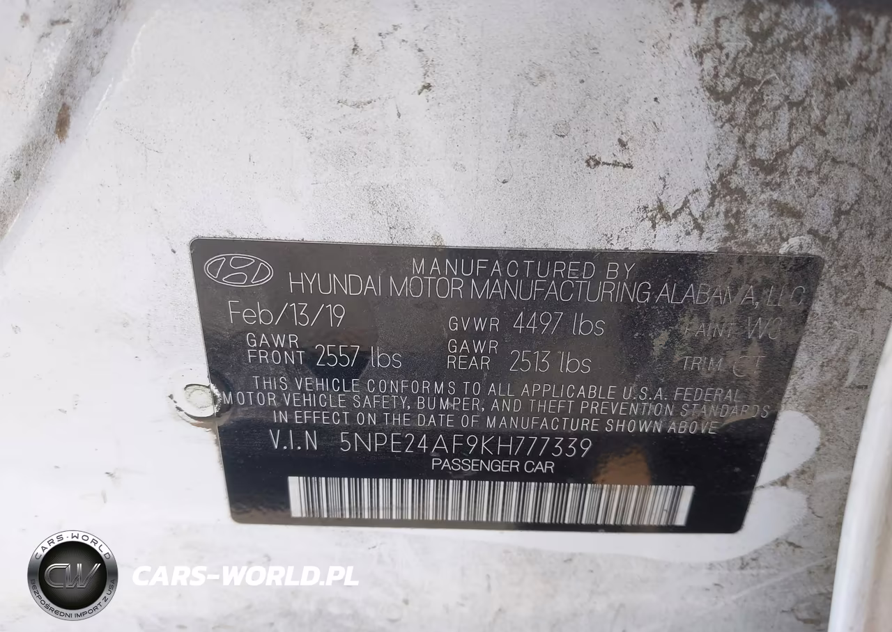 2019 Hyundai Sonata Se VIN:5NPE24AF9KH777339 - 9