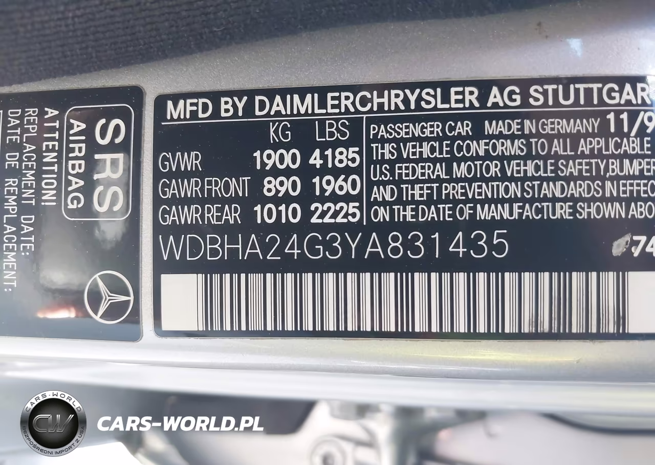 2000 Mercedes-Benz C 230 Kompressor VIN:WDBHA24G3YA831435 - 9