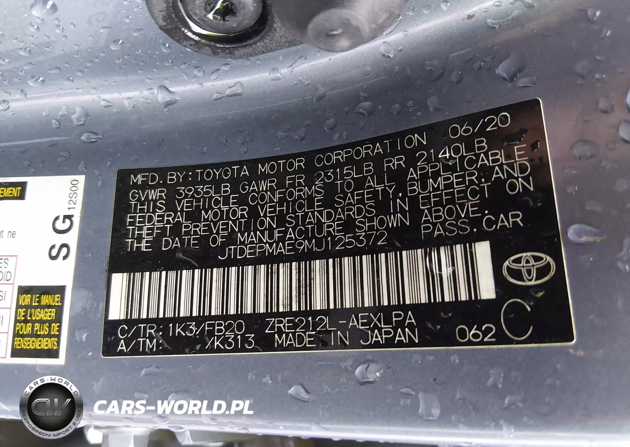2021 Toyota Corolla Le VIN:JTDEPMAE9MJ125372 - 9