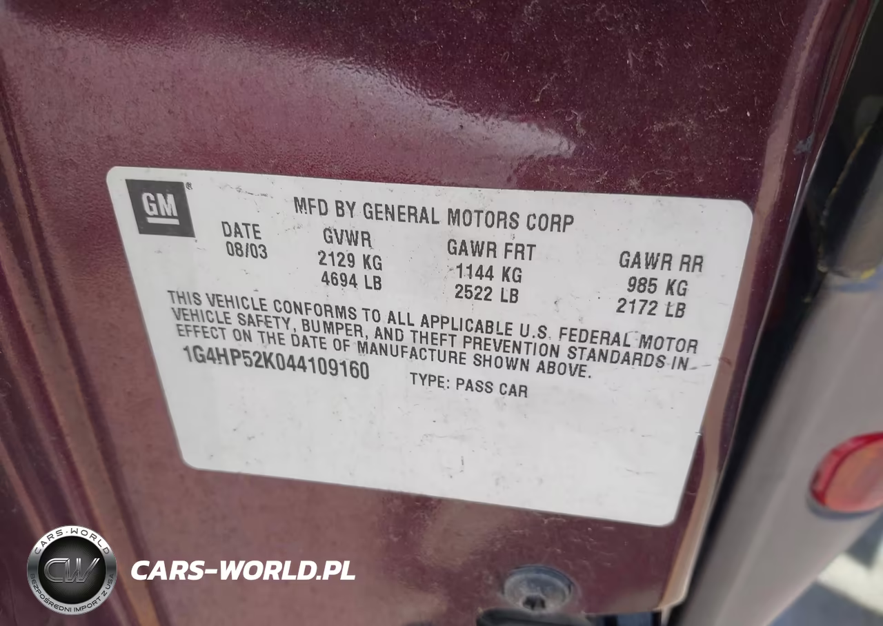 2004 Buick Lesabre Custom VIN:1G4HP52K044109160 - 9