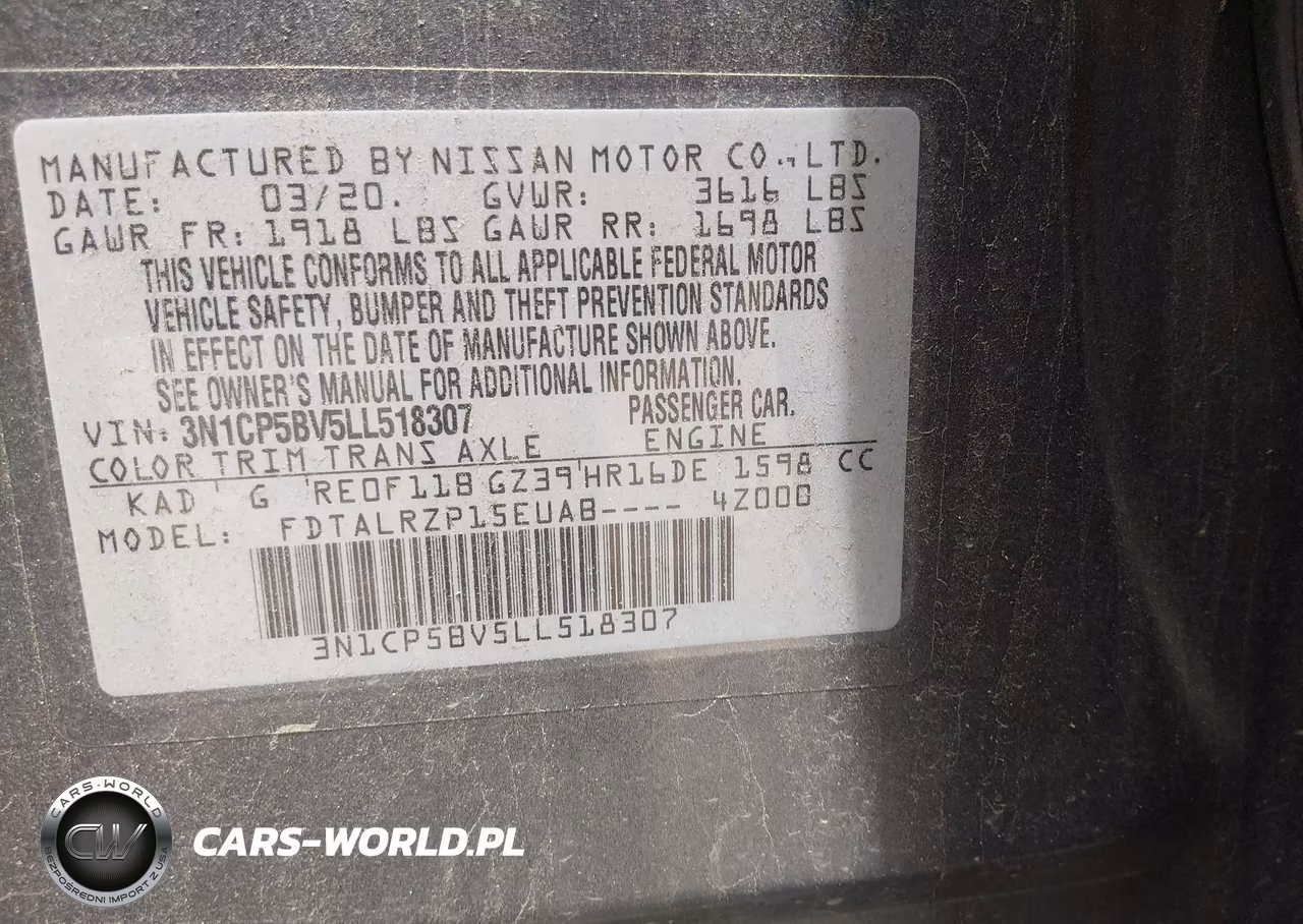 2020 Nissan Kicks S Xtronic Cvt VIN:3N1CP5BV5LL518307 - 9