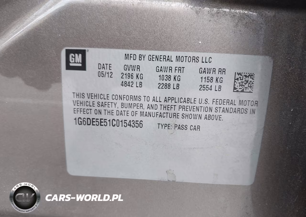 2012 Cadillac Cts Luxury VIN:1G6DE5E51C0154356 - 9