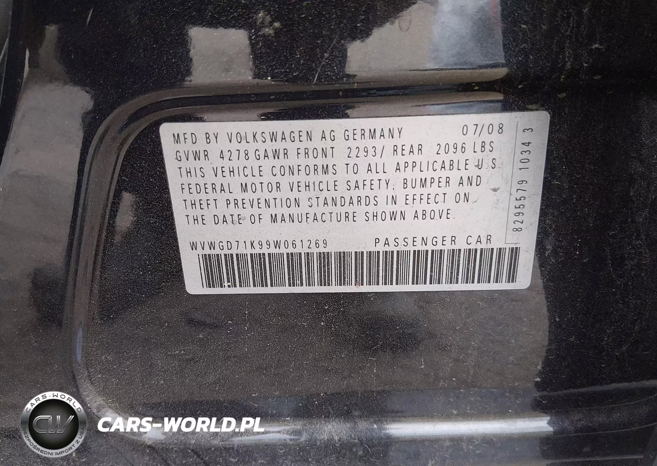 2009 Volkswagen Gti 4-Door VIN:WVWGD71K99W061269 - 9