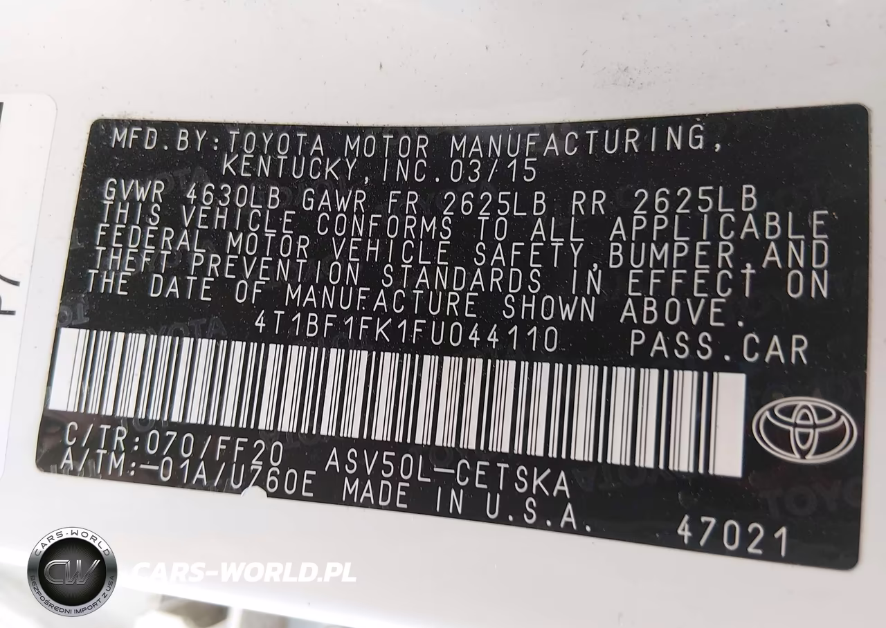 2015 Toyota Camry Se VIN:4T1BF1FK1FU044110 - 9