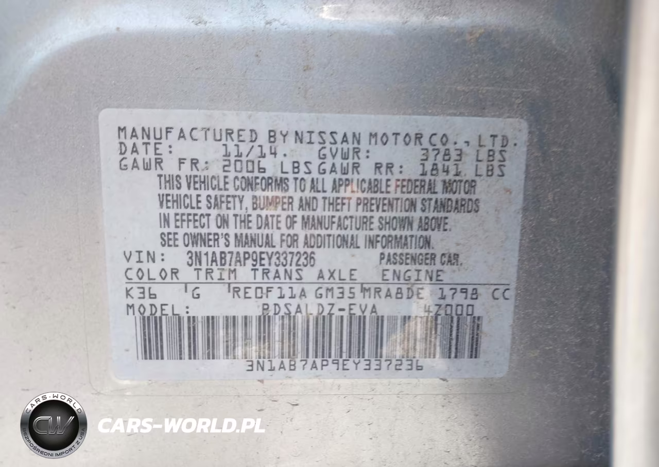 2014 Nissan Sentra Sv VIN:3N1AB7AP9EY337236 - 9