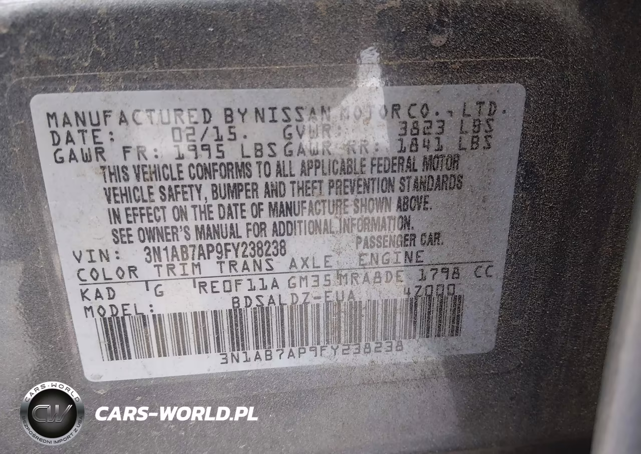 2015 Nissan Sentra Sv VIN:3N1AB7AP9FY238238 - 9
