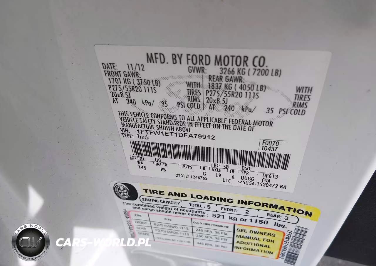 2013 Ford F-150 Platinum VIN:1FTFW1ET1DFA79912 - 9