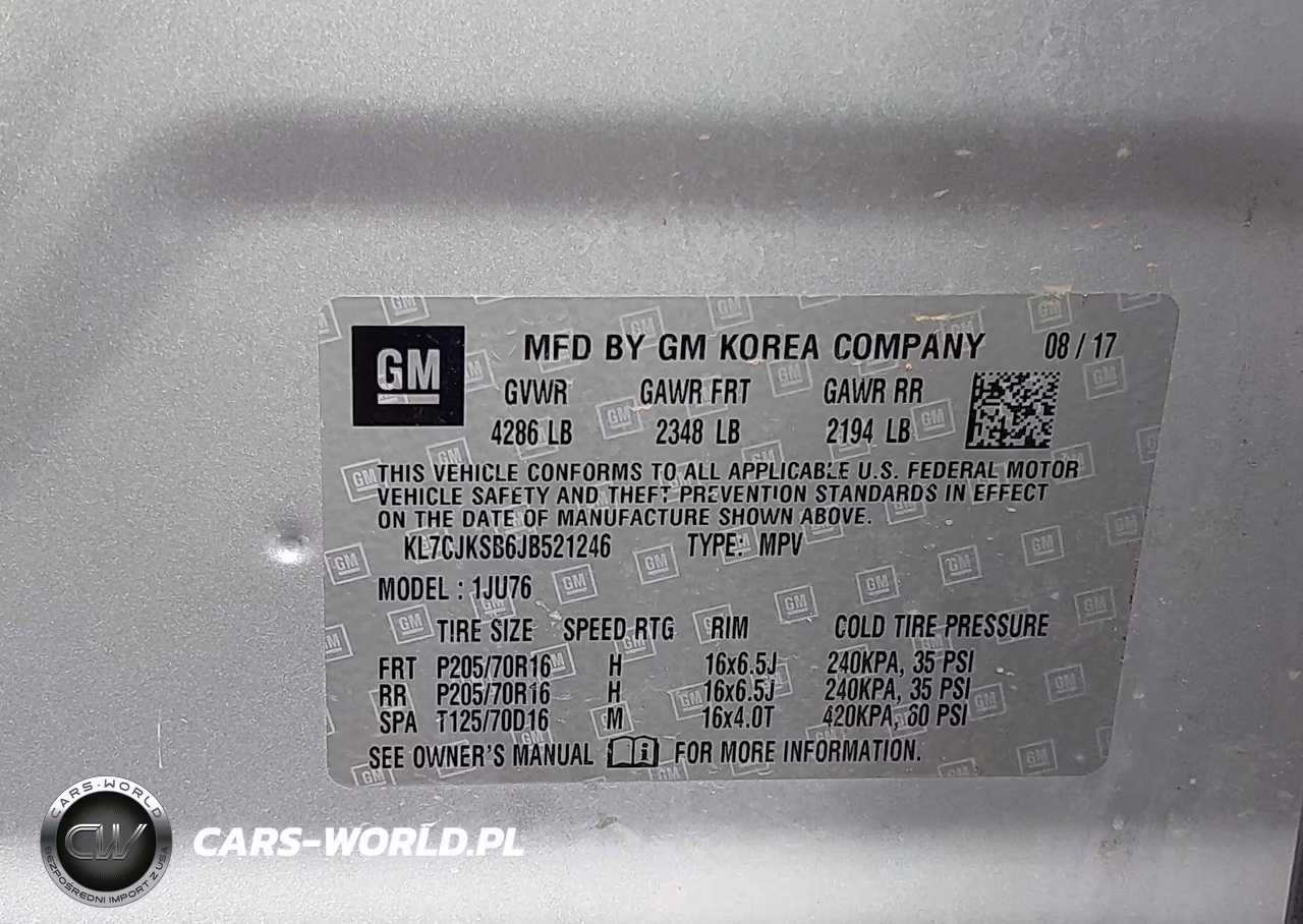 2018 Chevrolet Trax Ls VIN:KL7CJKSB6JB521246 - 9