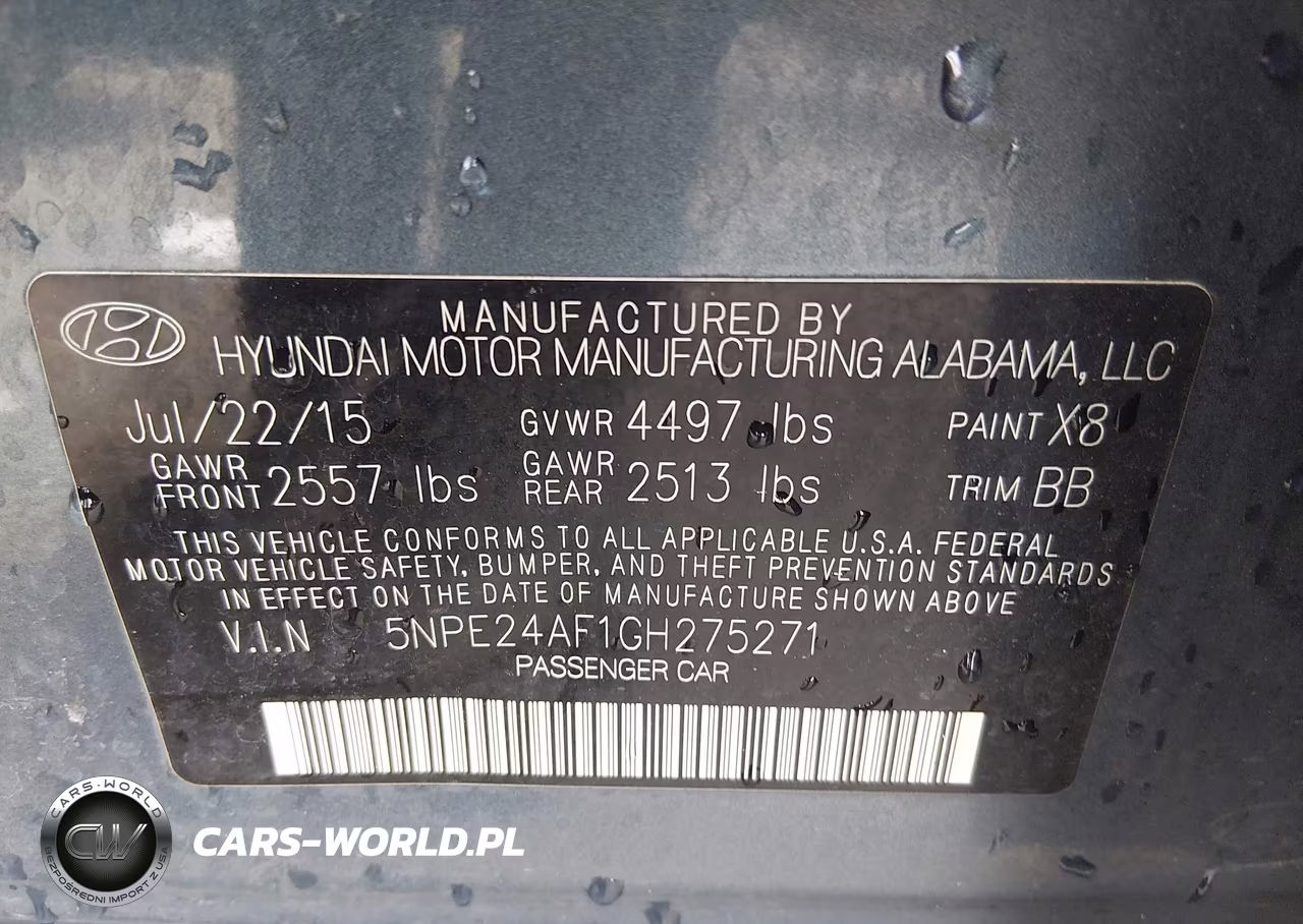 2016 Hyundai Sonata Se VIN:5NPE24AF1GH275271 - 9