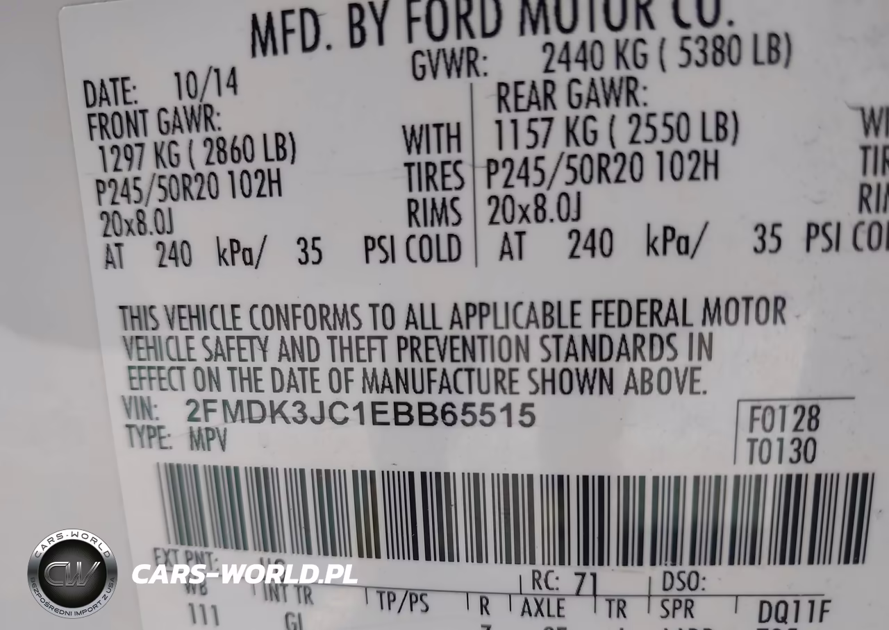 2014 Ford Edge Sel VIN:2FMDK3JC1EBB65515 - 9
