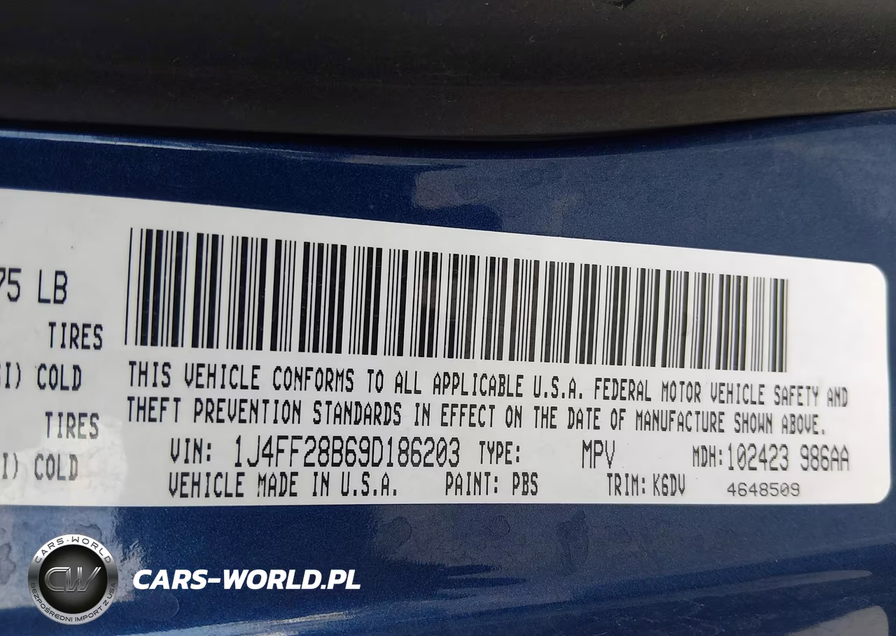 2009 Jeep Patriot Sport VIN:1J4FF28B69D186203 - 9