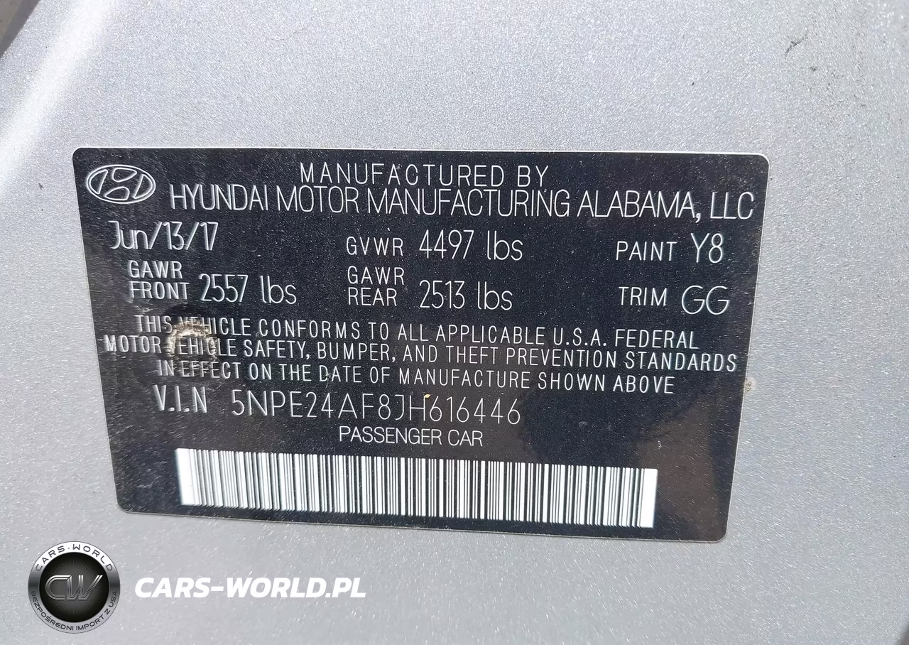2018 Hyundai Sonata Se VIN:5NPE24AF8JH616446 - 9