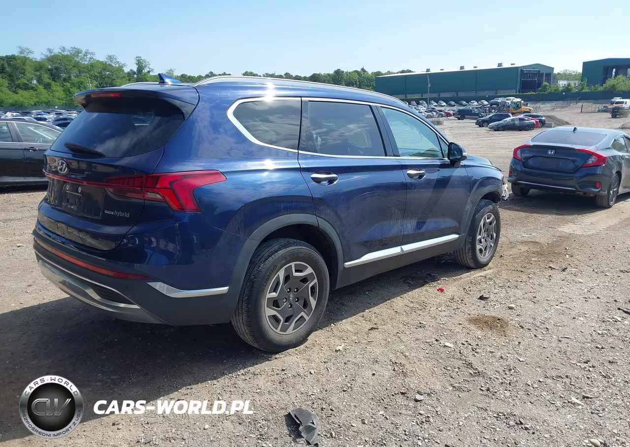 2023 Hyundai Santa Fe Hybrid Blue VIN:5NMS2DA14PH011109 - 4