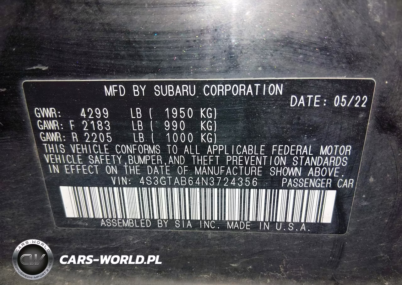 2022 Subaru Impreza Base 5-Door VIN:4S3GTAB64N3724356 - 9