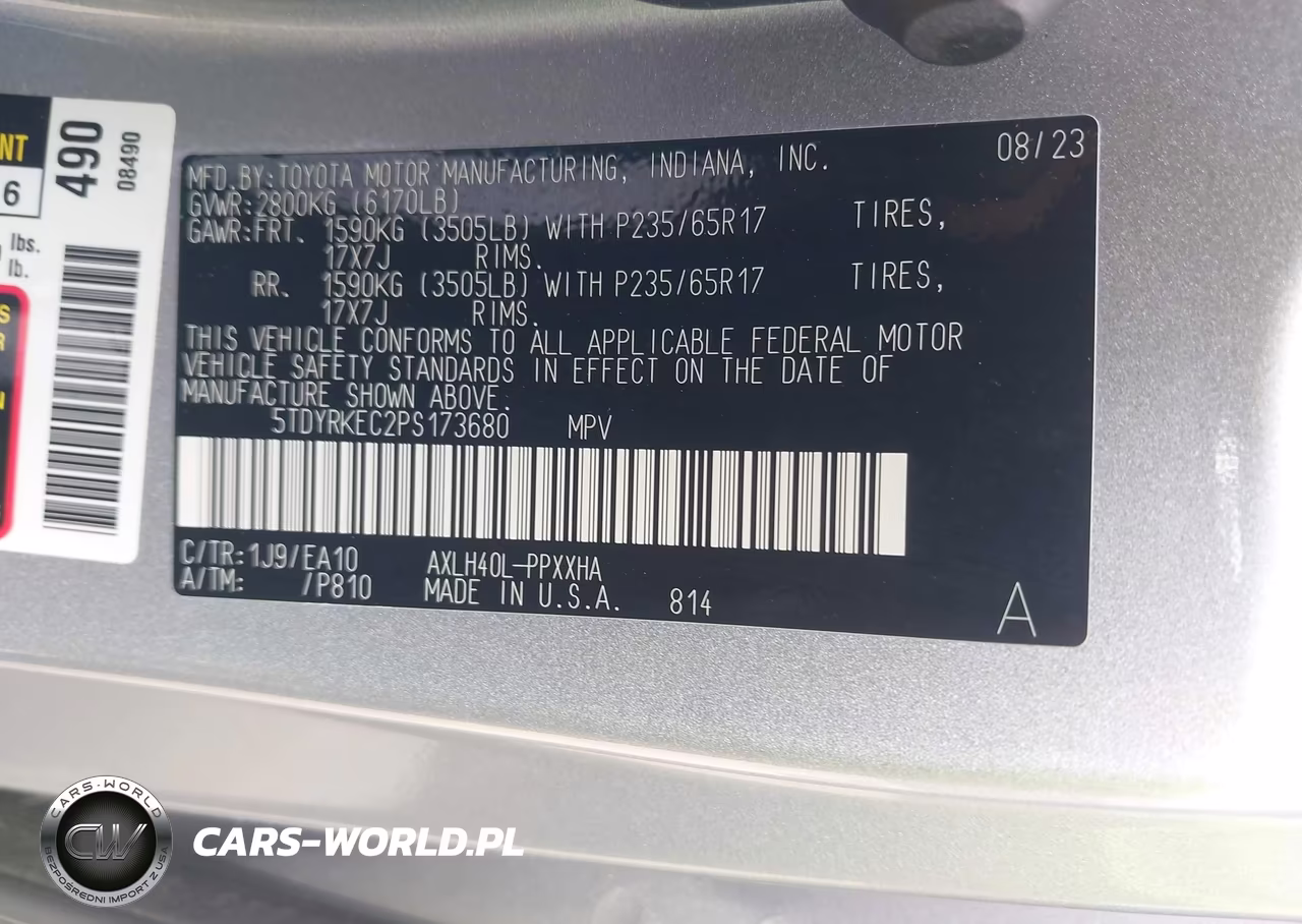 2023 Toyota Sienna Xle VIN:5TDYRKEC2PS173680 - 9