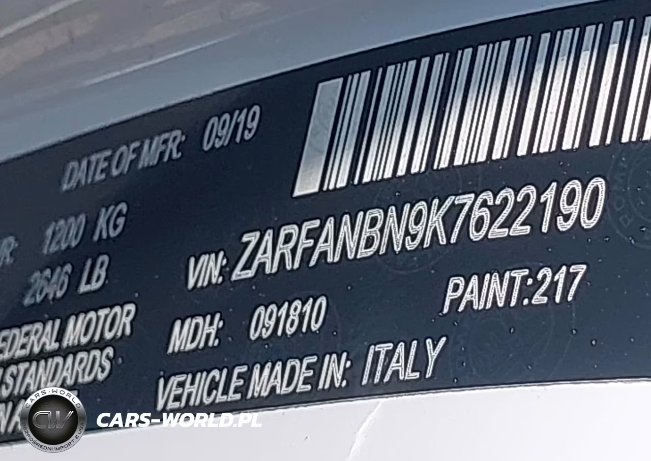 2019 Alfa Romeo Giulia Ti Awd VIN:ZARFANBN9K7622190 - 9